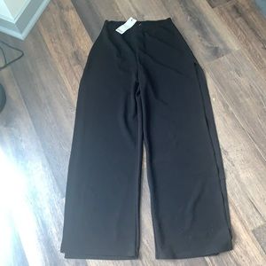 BNWT boohoo slit wide leg pants